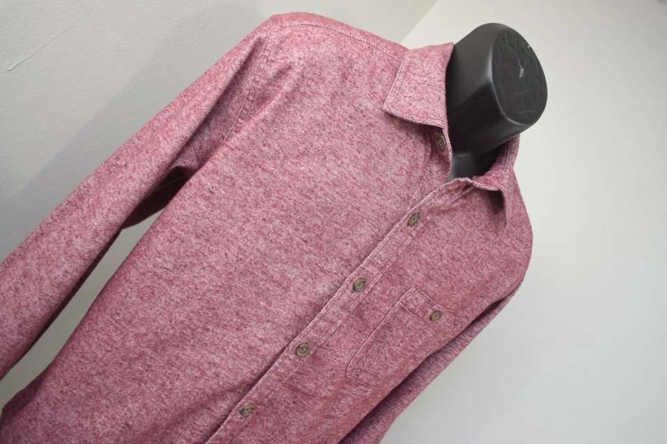 Territory Ahead Flannel Button Up Red Linen Blend Long Sleeve Mens Size Large - Image 3 of 4