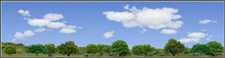 TRACKSIDE BACKDROP #471 Trees and sky HO Scale