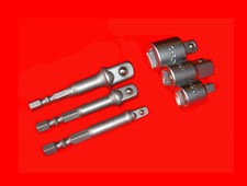 6 tlg. Stecknuss Adapter Reduzierung Akkuschrauber Nuss Halter 3+3 YT/HN