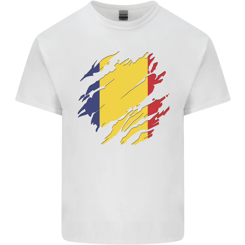 Torn Romania Flag Romanian Day Football Kids T-Shirt Childrens - Picture 24 of 72