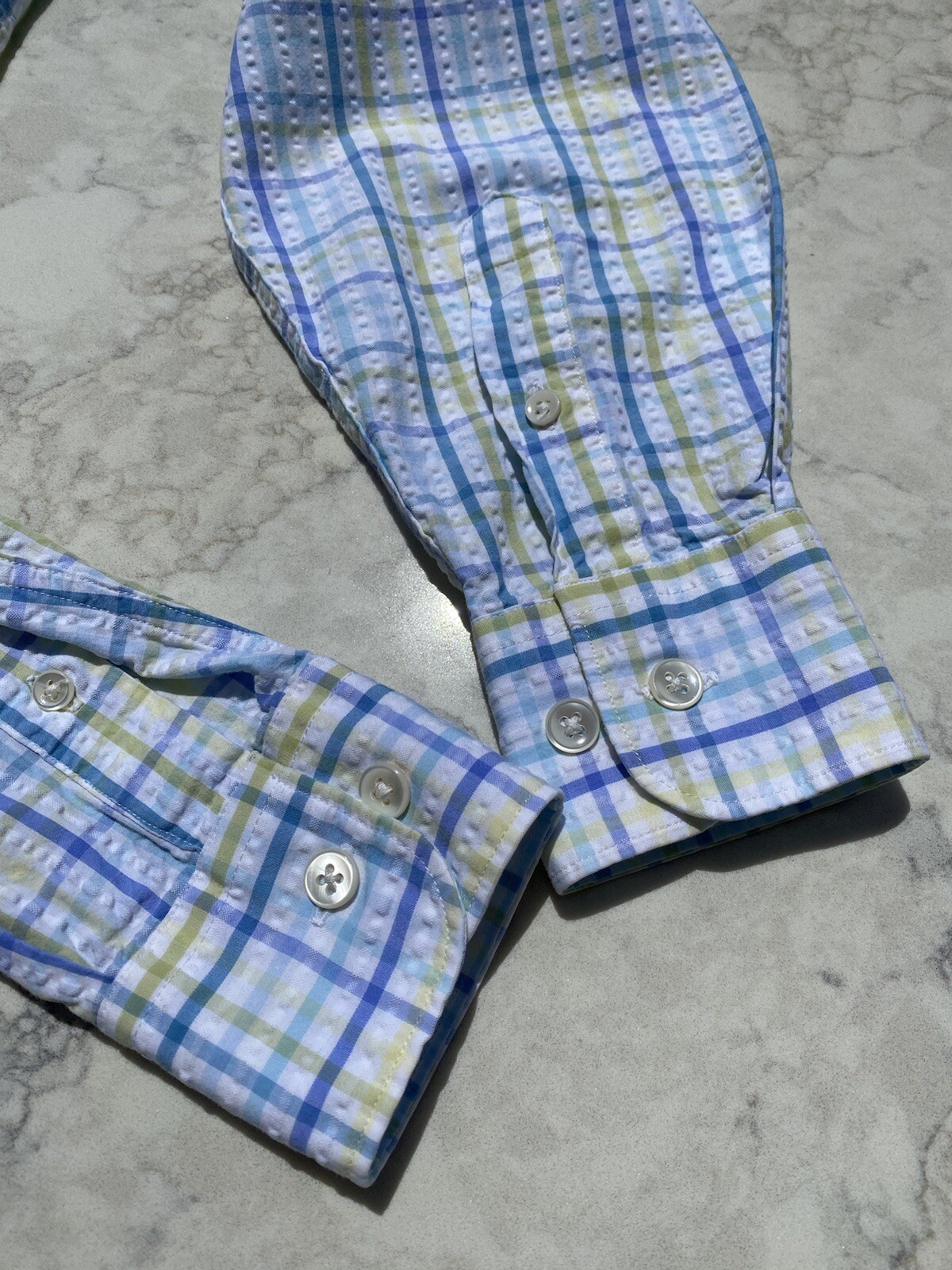 Faconnable Multicolor Plaid Button Down Long Slee… - image 8