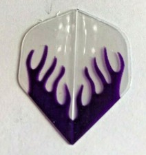 THE BEST Dart Flights - Amerithon - 10 Purple  Clear FLAME Standard Sets