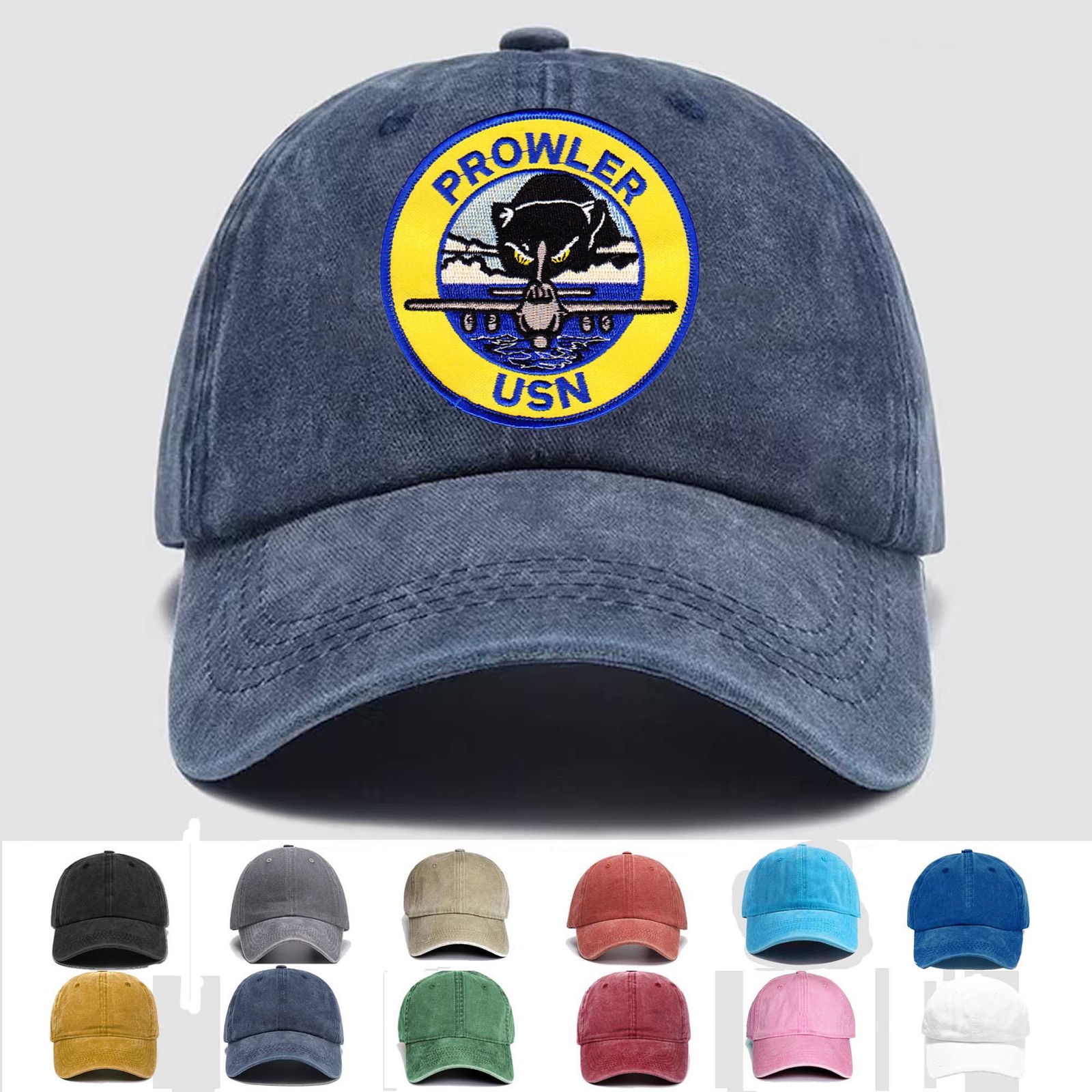 Custom Personalization Embroidered Hat Gruman Ea-6B Prowler Round, Veteran Cap