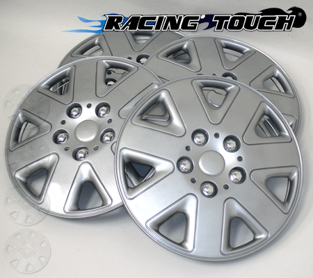Metallic Silver 4pcs Set #026 16" Inches Hubcaps Hub Cap Wheel Cover Rim Skin - Picture 2 of 5