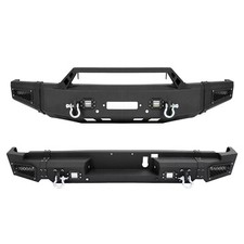 Front Bumperrear Bumper Wwinch Plate Led Lights For Dodge Ram 1500 2019-2024