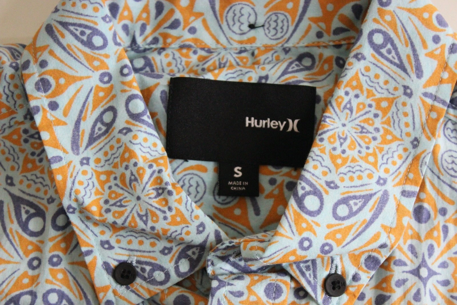 Hurley Retro Paisley Print CAMP SHIRT Small S
