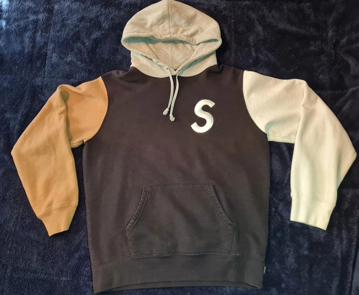 Supreme S Logo Colorblock Hoodie Sweatshirt size Medium