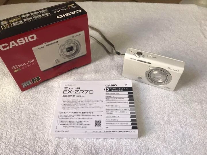 CASIO EX-ZR70WE (White) HIGH SPEED EXILIM Digital Camera JAPAN
