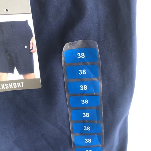 Neu mit Etikett Hurley Hybrid Walkshort blaue Shorts mit Reißverschluss Innennaht 20 Zoll unverbindliche Preisempfehlung des Herstellers 50 $ Größe 38 - Bild 6 von 8