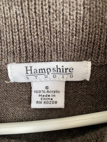 Hampshire Studio Maglione Collo Cappuccio, Donna Taglia S Marrone - Foto 5 di 8