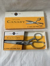 Yellow Canary 7 in All Chrome Plated Pinking Shears in Box