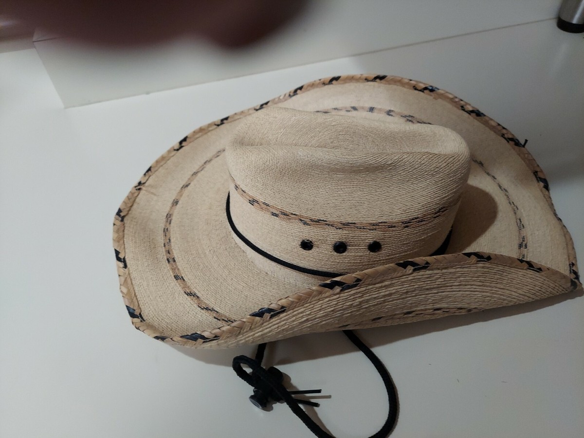 EUC Elegant Beige/Green Montecarlo Women’s Bull Hide cowboy hat. Sz 6 7/8 Sheila Cowgirl Hat Adult at Amazon Women main image 3