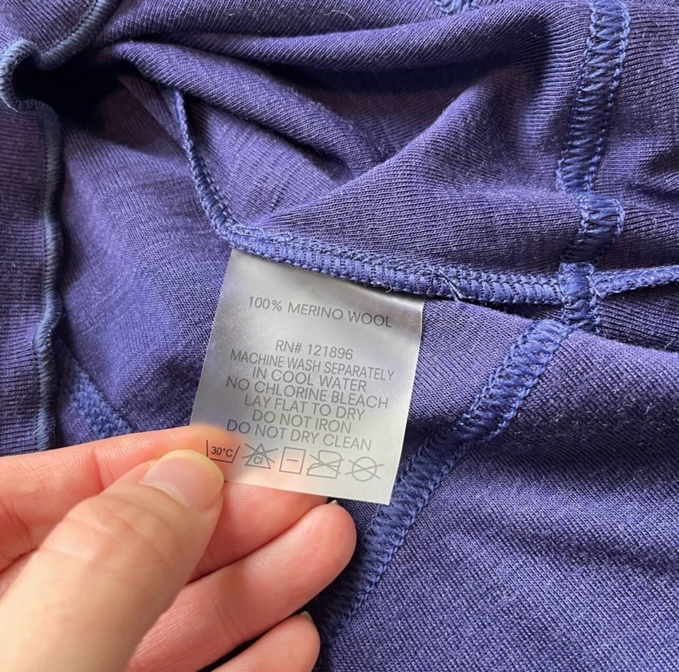 Vestido Title Nine 100 % lana merino para mujer talla pequeña detalle de volantes bolsillos Foto 3 de 4