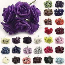 30 Assorted MIX Bunches of 6 LARGE Foam Artificial Roses Foam Roses