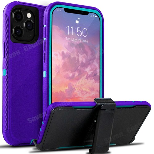 Funda protectora resistente a prueba de golpes para iPhone 12 Mini 11 Pro Max + clip para cinturón - Imagen 15 de 17