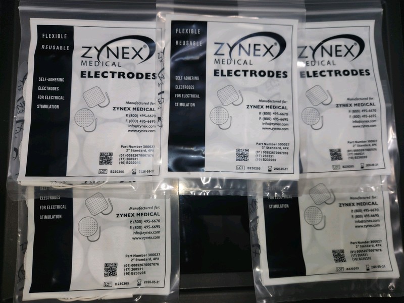 5 NEW Pack of 4 ZYNEX MEDICAL Electrodes 2" Round Pads Reusable #300027