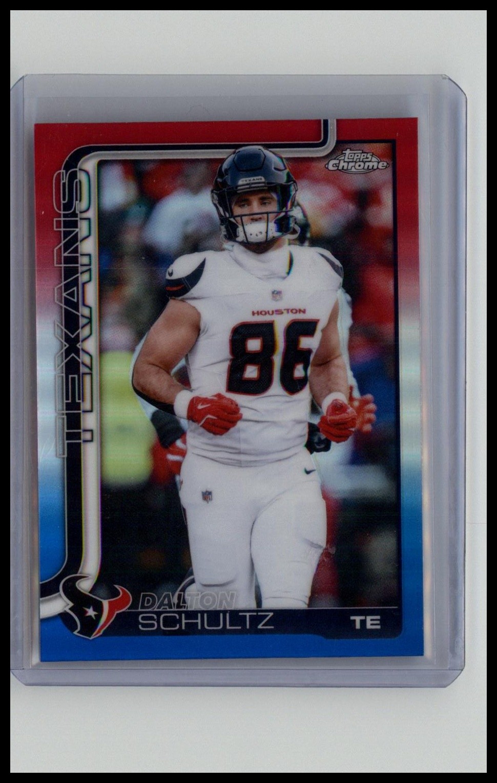 2025 Topps Chrome #118 Dalton Schultz Red White and Blue Refractor