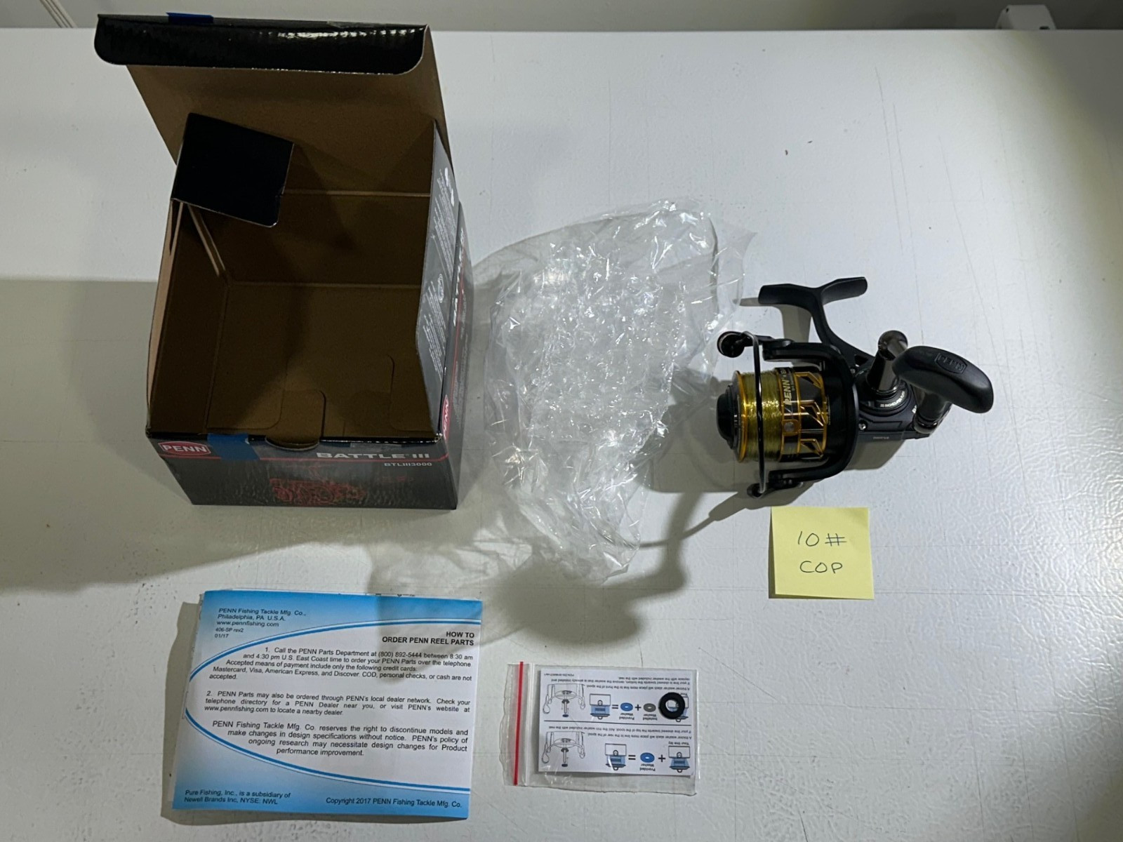 Penn Battle III 3000 Spinning Fishing Reel w 6.2:1 Gear Rati