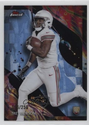 2024 Topps Finest Uncommon Sky Blue Refractor 95/250 Trey Benson Rookie RC 0hb3