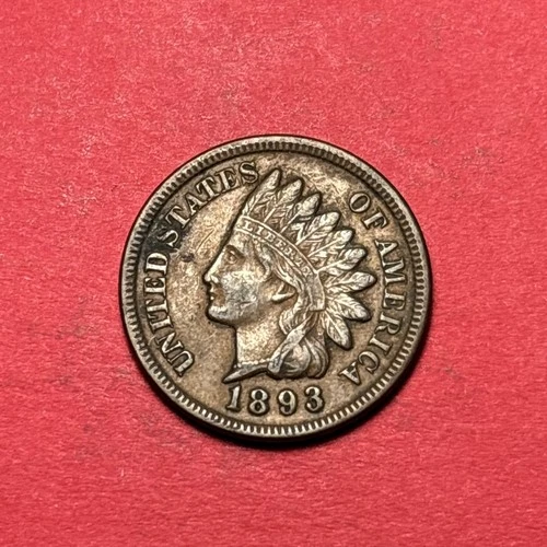 (1) Beautiful Antique 1893 Indian Head Cent/Penny XF-EXTRA FINE NICE DETAIL