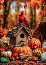 Cardinal Birdhouse Diamond Art Kits for Adults, 5D Diamond Painting Dots Art Kit