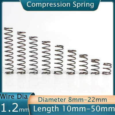 #ad Compression Spring Steel 1.2 mm Wire Diameter Small Pressure Springs Coil Spring $19.37