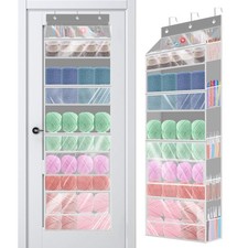 Hanging Yarn Storage Organizer with Zippered Closure Compartments Large Capac...