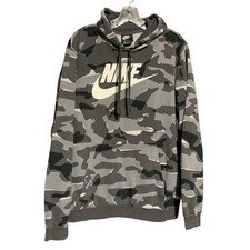 Nike Men's Camo Pullover Hoodie / Size L / Grey Camouflage