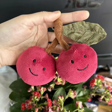Amuseables Cherries Bag Charm Key Chain Plush Cute Gift New-USA
