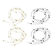 12 Pcs 4 Feet Artificial Pearl String Beads Chain for Decoration, Black Gold