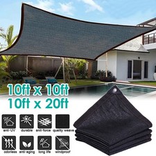 90 Black Sunblock Shade Cloth Taped Edge w/ Grommets UV Resistant Shade Net US