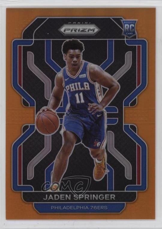 2021-22 Panini Prizm Orange Prizm 15/49 Jaden Springer #317 01uy