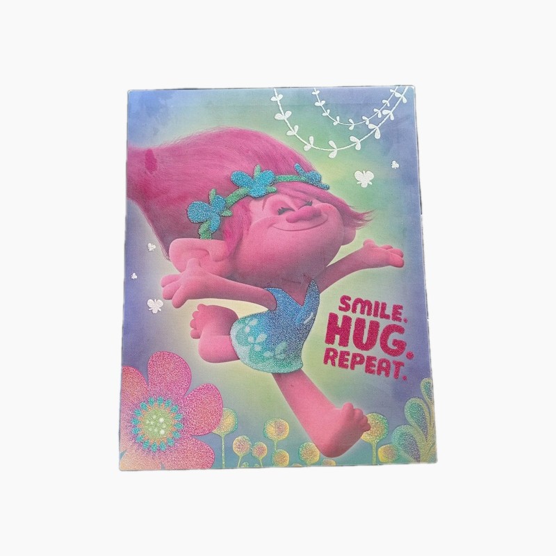 Rare Artissimo Disney Trolls Canvas Print 14” x 11” "SMILE HUG REPEAT" Only One 