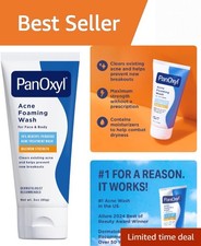 Acne Foaming Wash for face body Benzoyl Peroxide 10 Maximum Strength Antim...