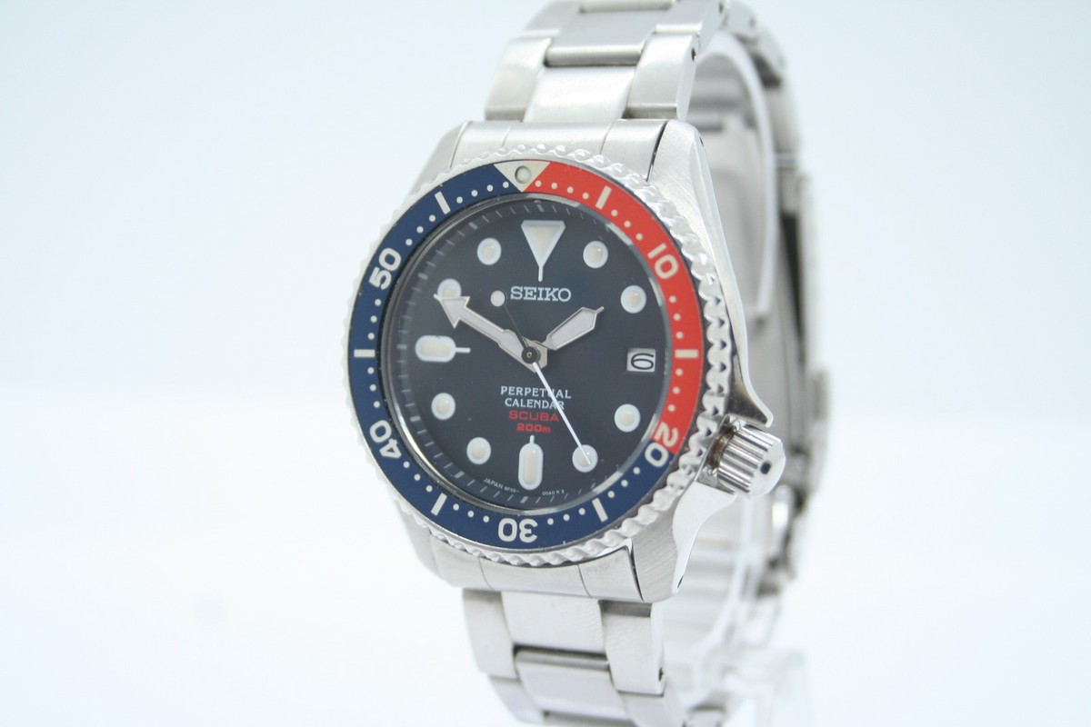 N.MINT]SEIKO Scuba Perpetual Calendar 8F35-00A0 Diver's Quartz