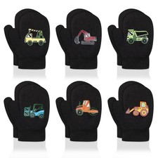 6 Pairs 2-4 Toddler Magic Mittens Gloves Winter Kids Mittens Unisex Baby Warm...