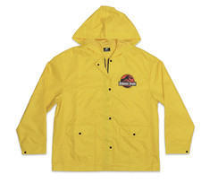 Universal Studios Jurassic Park Logo Rain Jacket Yellow Coat L New With Tag