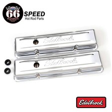 Edelbrock Script Small Block Chevy Chrome Valve Covers Fits 283 327 350 400 4449 Edelbrock Script Small Block Chevy Chrome Valve Covers Fits 283 327 350 400 4449