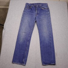 Vintage Levis 501 Jeans 30x30 Tag 30x34 Medium Blue Straight Denim USA 80s
