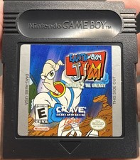 Earthworm Jim Menace 2 the Galaxy GBC Gameboy Cart 1999 USA Tested Good Cond.