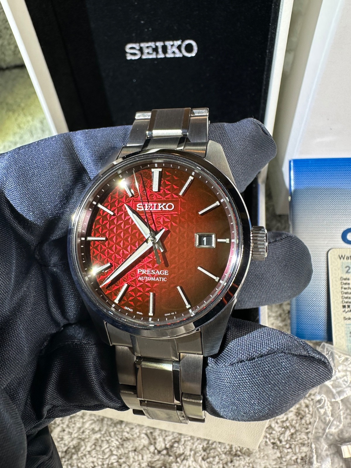SEIKO PRESAGE Red Sharp Edge Automatic Mechanical… - image 4