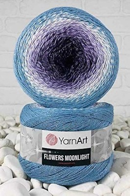 Yarnart Flowers Moonlight Glitter Cotton Yarn 1000M Multicolor Lurex Blend
