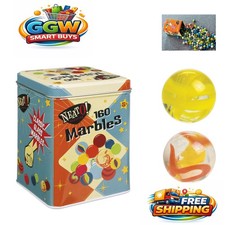 Neato Classics 160 Marbles in A Tin Box by - Retro Nostalgia Glass Shooter, ...