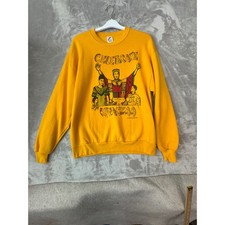 Vintage Jerzees Kwanzaa Sweatshirt Yellow Nguzo Saba Graphic Made in USA Large