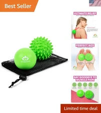 Spiky and Smooth Massage Balls Set | Ideal for Pain Relief & Muscle Soreness