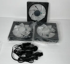 AsiaHorse Dawn 120mm ARGB Fans - Black - Forward Blade - RGB PC Cooling 3 Pack