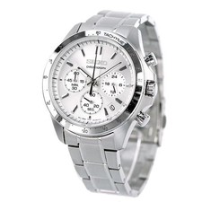 Seiko Selection SBTR009 Spirit Quartz Chronograph White Dial Silver Case Mens
