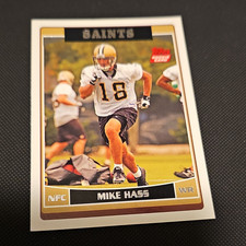 Topps Mike Hass New Orleans Saints #18 Rookie Card Football NFL Trading Card. rookie card picture
