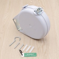 12M RETRACTABLE WASHING LINE PULL OUT EXTENDING INDOOR OUTDOOR CLOTHES -UK