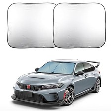 2 Piece Sunshade for Car Windshield, Durable 240T Polyester Car Small